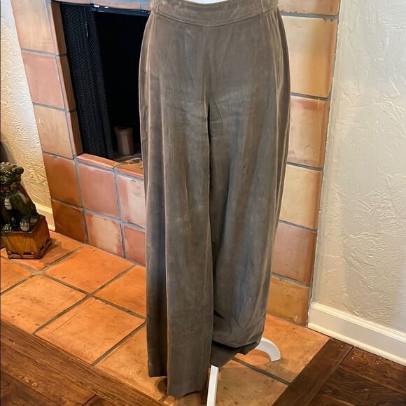 Piazza Sempione Light Brown Flat Front Corduroy Wide Leg Pants, size 28 - Picture 1 of 10